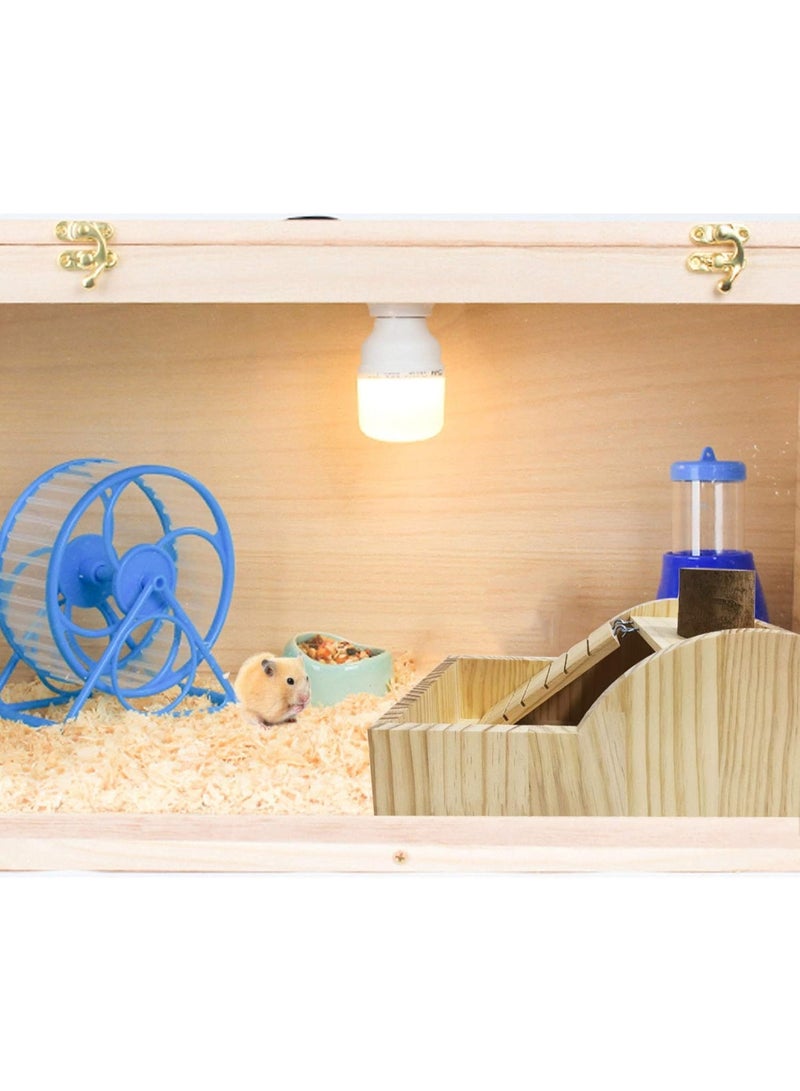 Sand Bath Box for Hamsters, Removable Wooden Digging Sand Container with Climbing Ladder, Large Dust Bath & Play Sandbox for Small Animals, Mice, Gerbils & Hedgehogs - Image 4